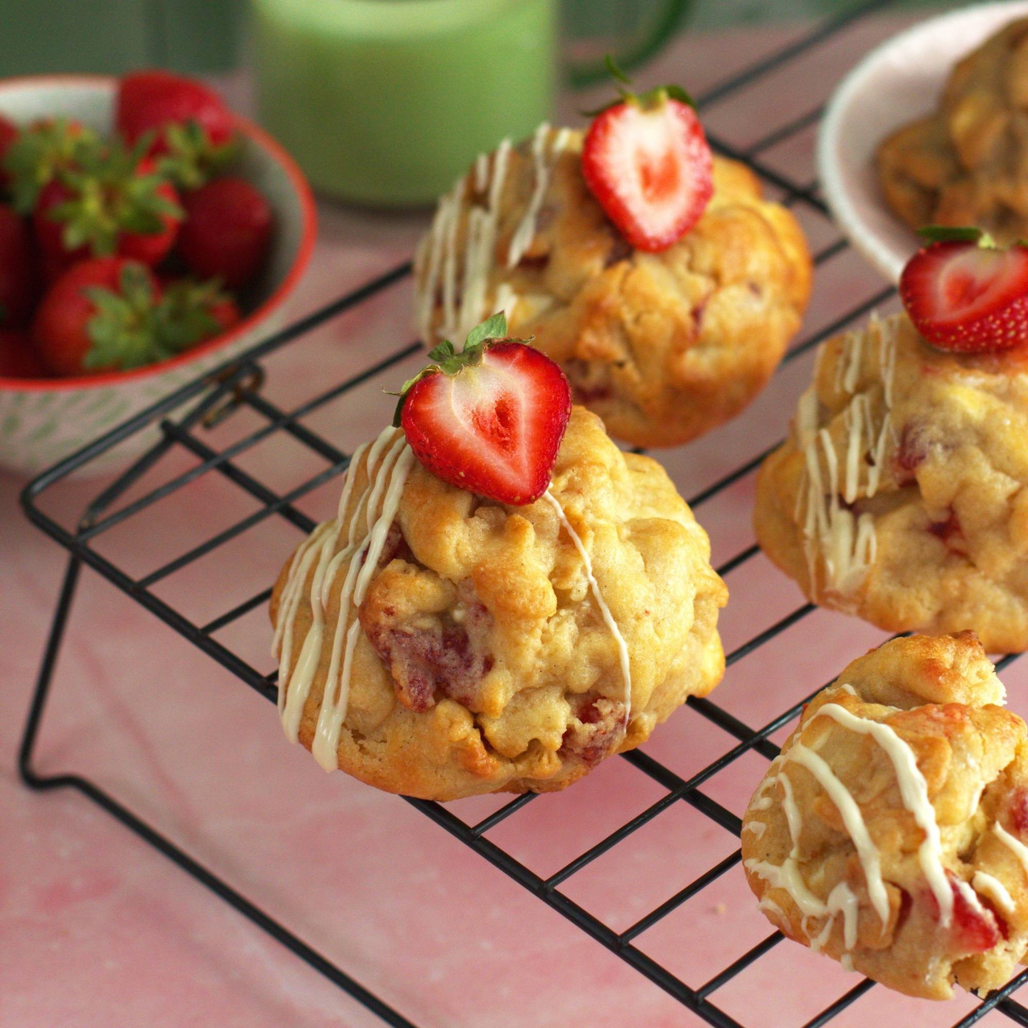 Strawberry Cheesecake | NY Cookie de vanilla, galletas danesas, fresas y Cheesecake